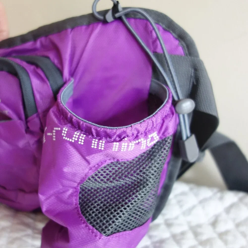 NWT $65 WATERFLY Hiking Waist Bag Fanny Pack w/ Water Bottle Holder – Purple - Picture 6 of 12